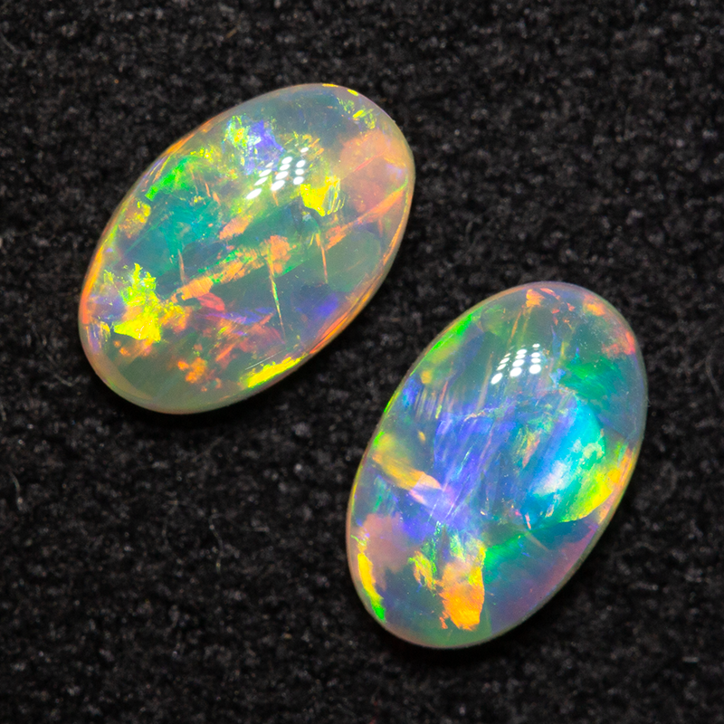 0.79 ct crystal opal pair 6.6x4.2x2.4mm