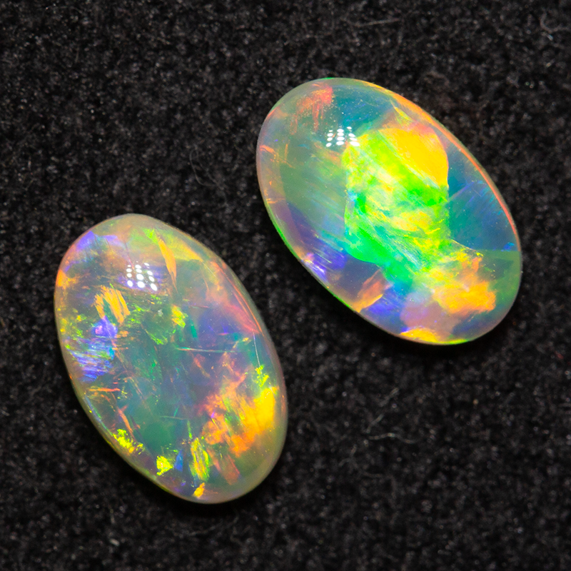 0.79 ct crystal opal pair 6.6x4.2x2.4mm