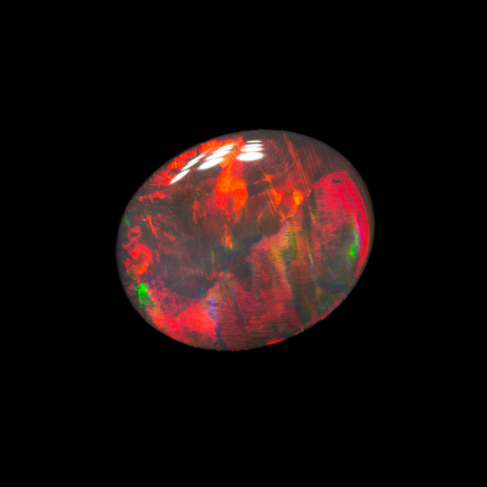 0.79 ct gem black opal 7.9x6.4x2.3mm