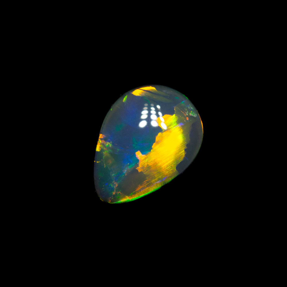 0.79 ct gem black opal 7.5x5.6x3mm