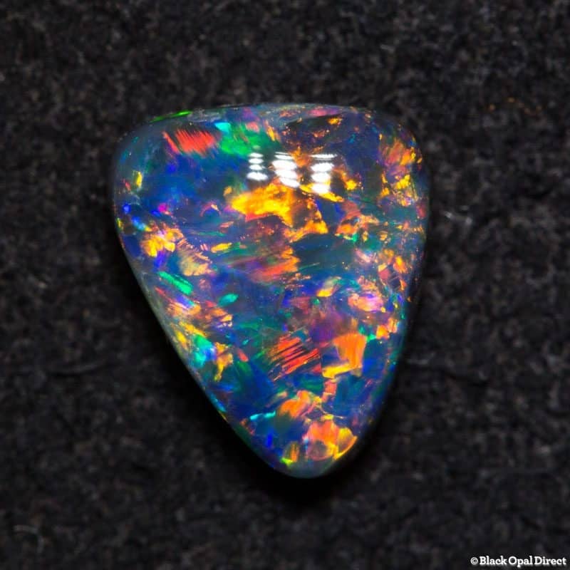 0.80 ct black opal triangle gem 7x6x2.8mm