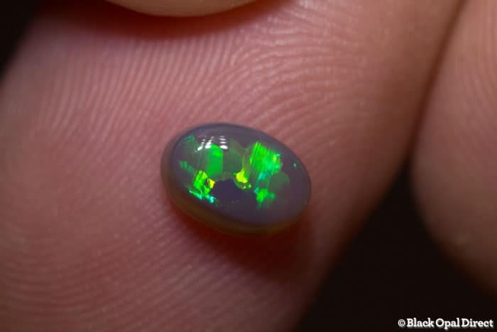 0.80 ct semi black opal 7x4x3mm
