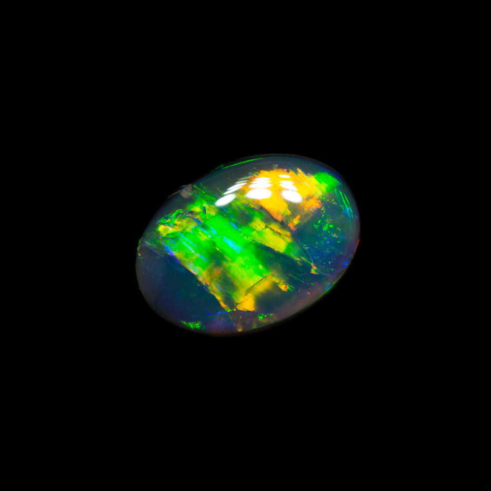 0.81 ct gem black opal 7.6x5.4x2.7mm