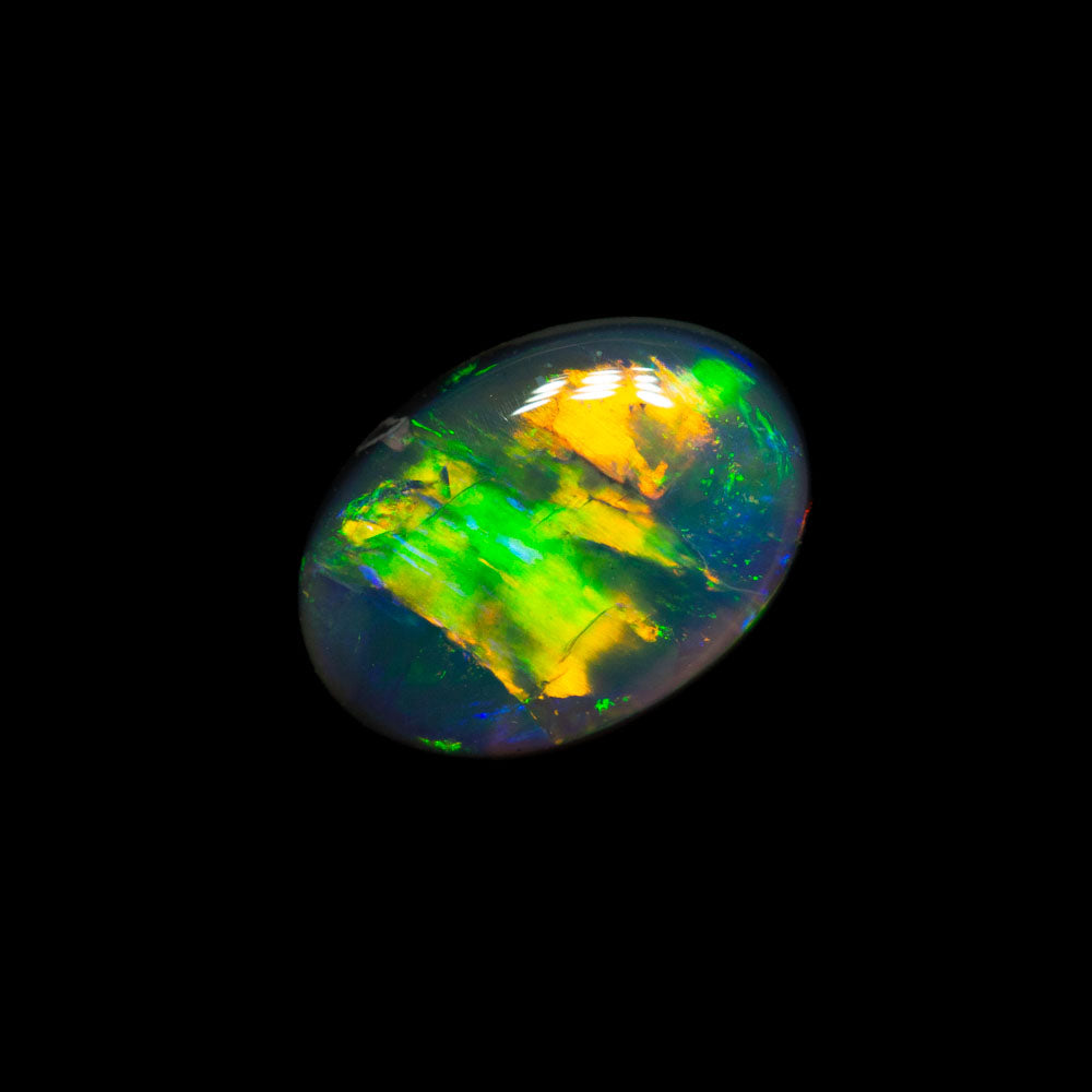 0.81 ct gem black opal 7.6x5.4x2.7mm
