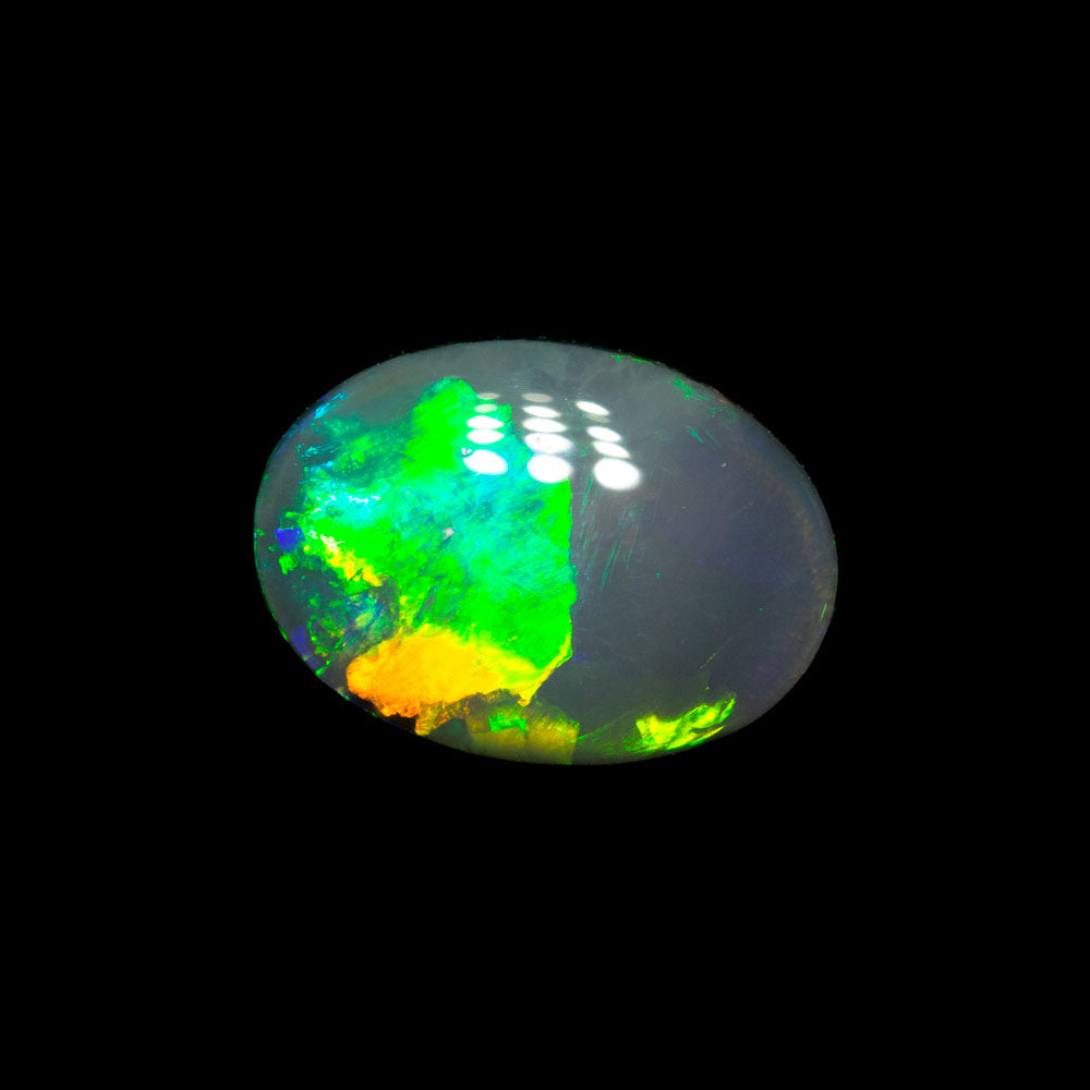 0.83 ct black crystal opal 9.2x6.6x2mm