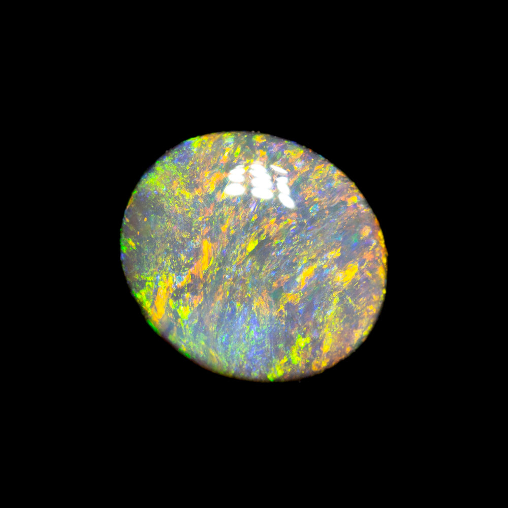 0.85 ct black opal 8x7x2.2mm