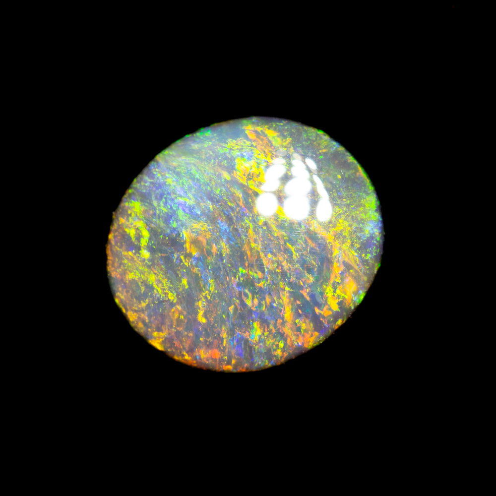 0.85 ct black opal 8x7x2.2mm