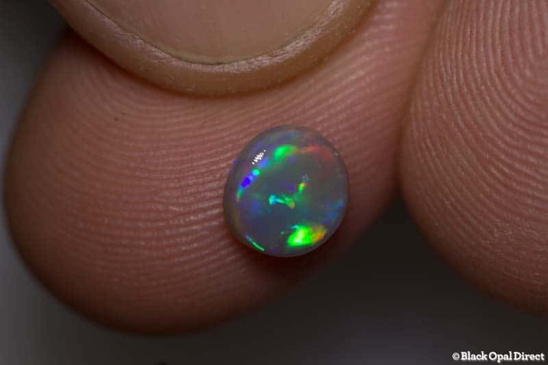 0.85 ct light opal 6.5mm round x3mm