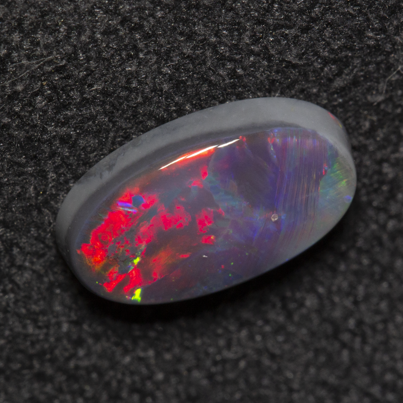 0.86 ct black opal 9x5.1x2.3mm