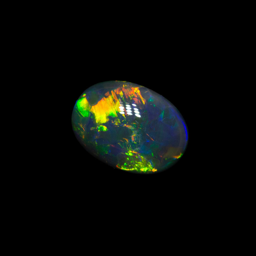 0.86 ct double-sided black opal 8.1x5.8x2.7mm