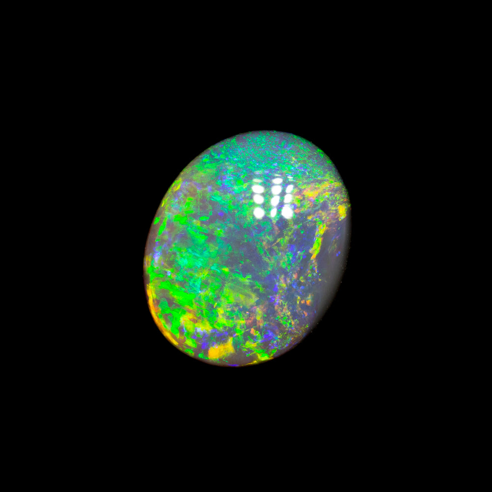 0.89 ct dark opal 7.6x6.2x2.9mm