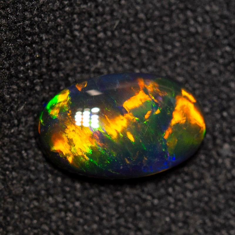 0.90 ct gem black opal 8.8x5.9x2.7mm