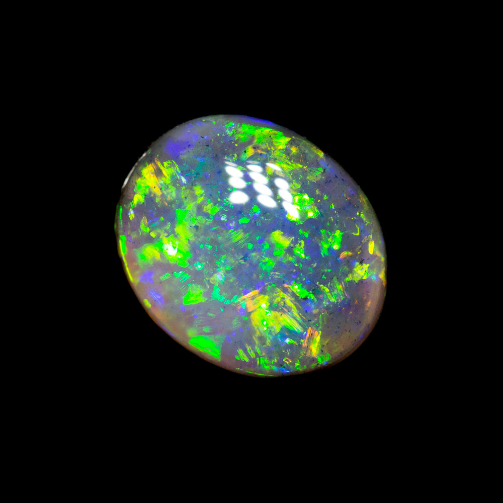 0.90 ct black opal 7.7x6.4x2.8mm