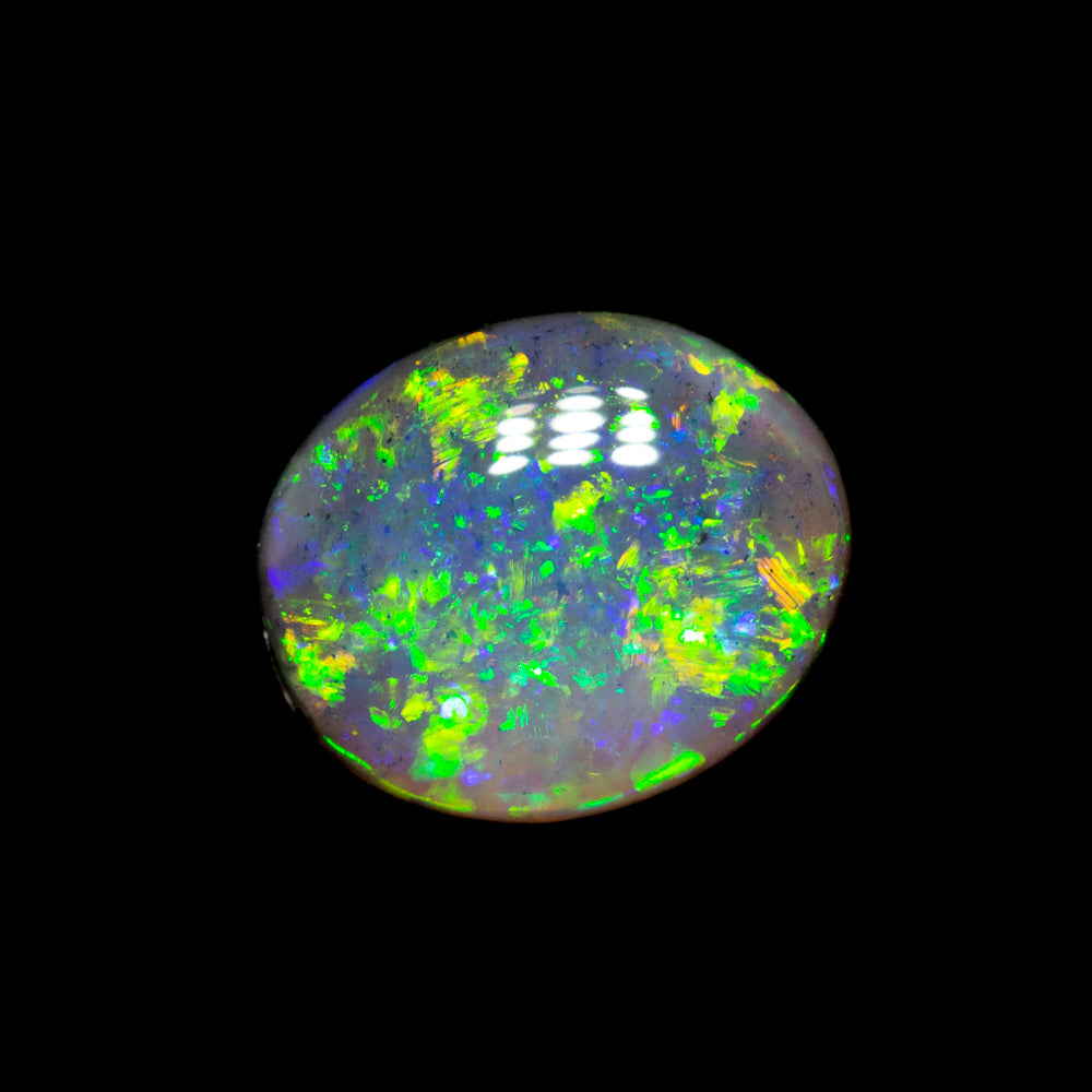 0.90 ct black opal 7.7x6.4x2.8mm
