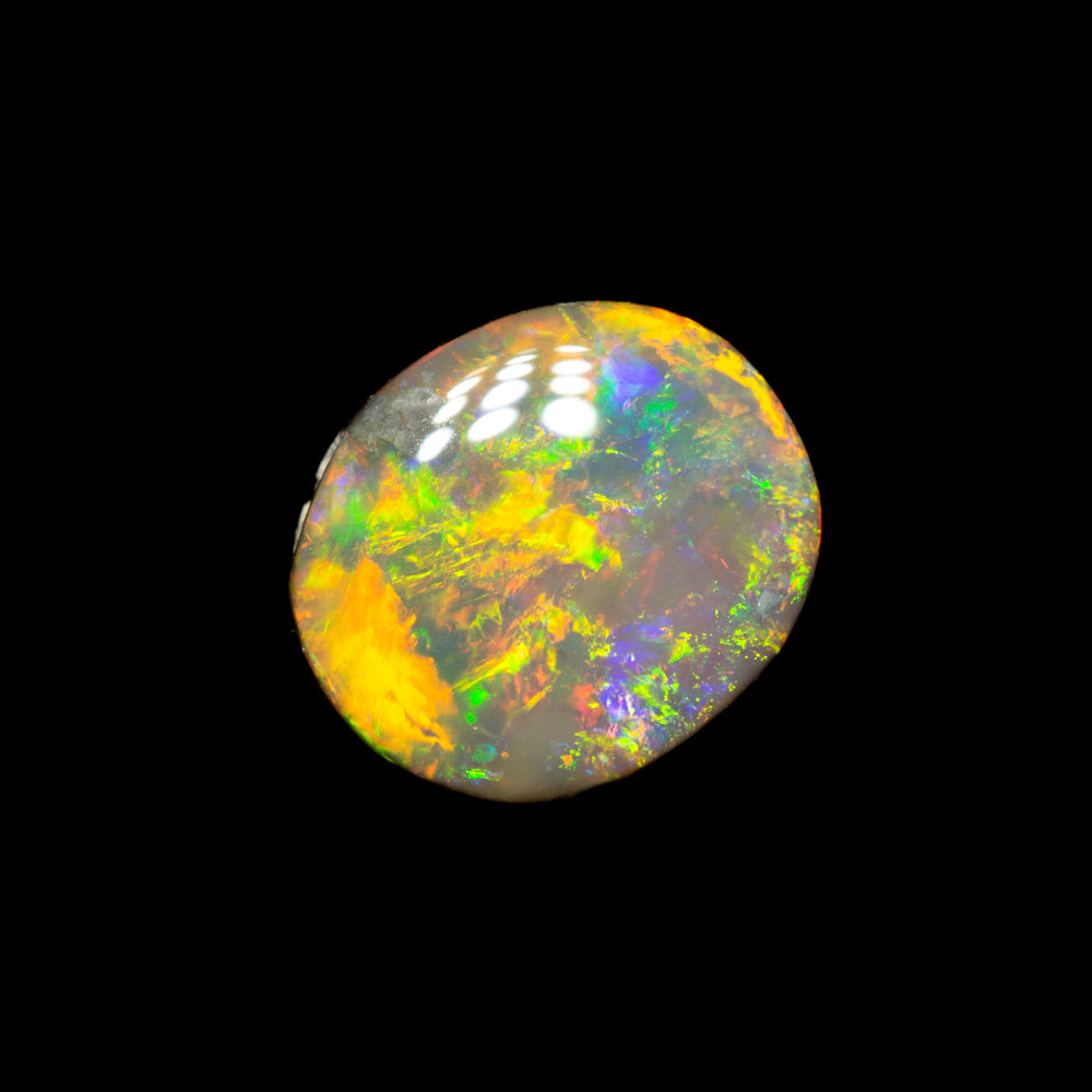 0.90 ct dark opal 7.6x6.6x2.7mm