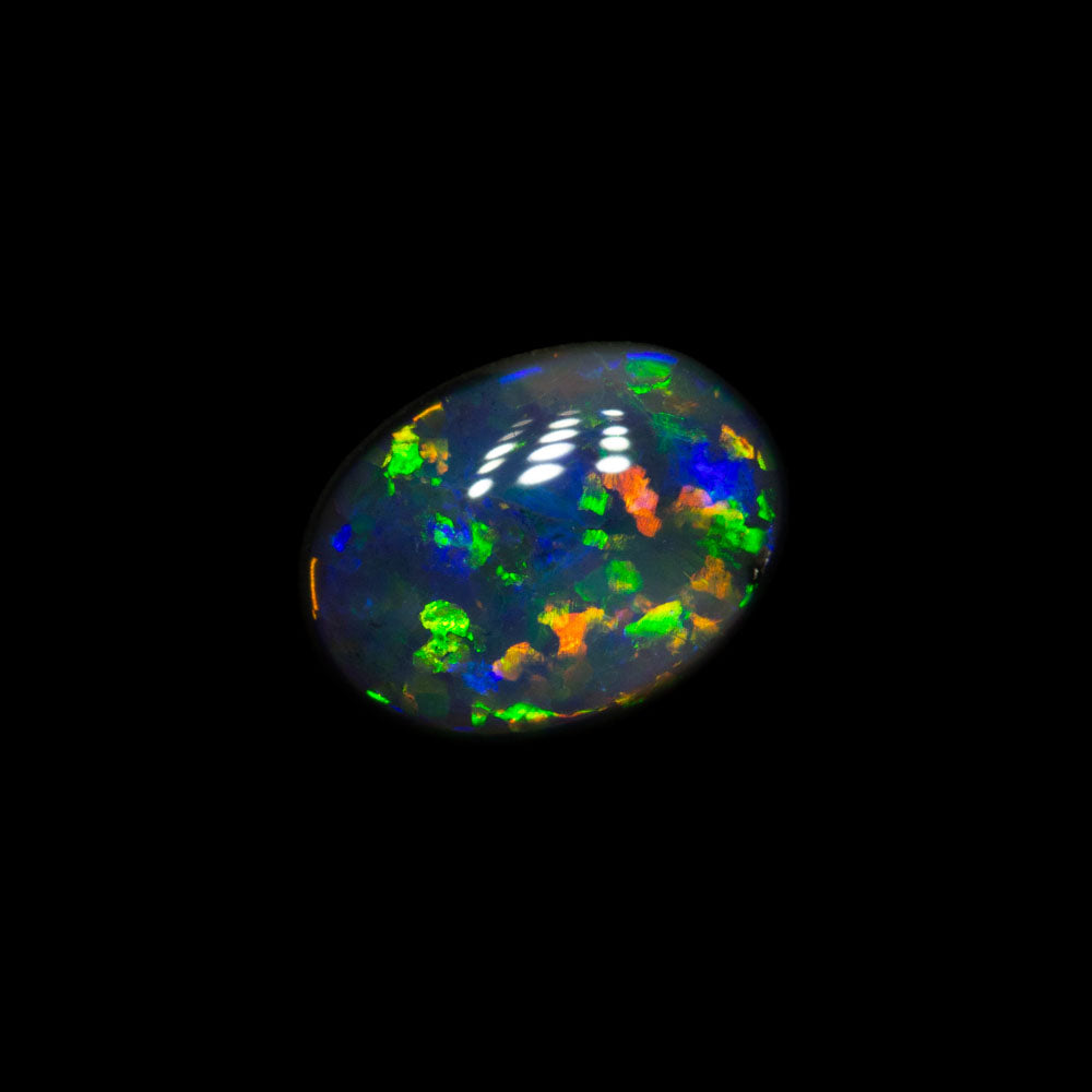 0.90 ct black opal 7.5x5.6x3.1mm