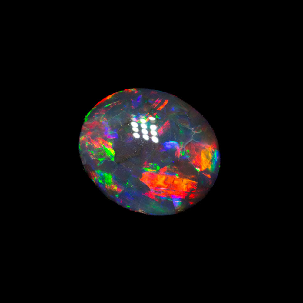 0.90 ct black opal 7.8x6.7x2.8mm