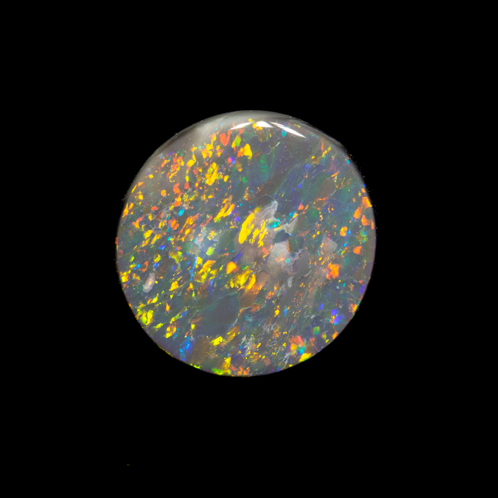 0.91 ct black opal 8.2x7.8x2.3mm