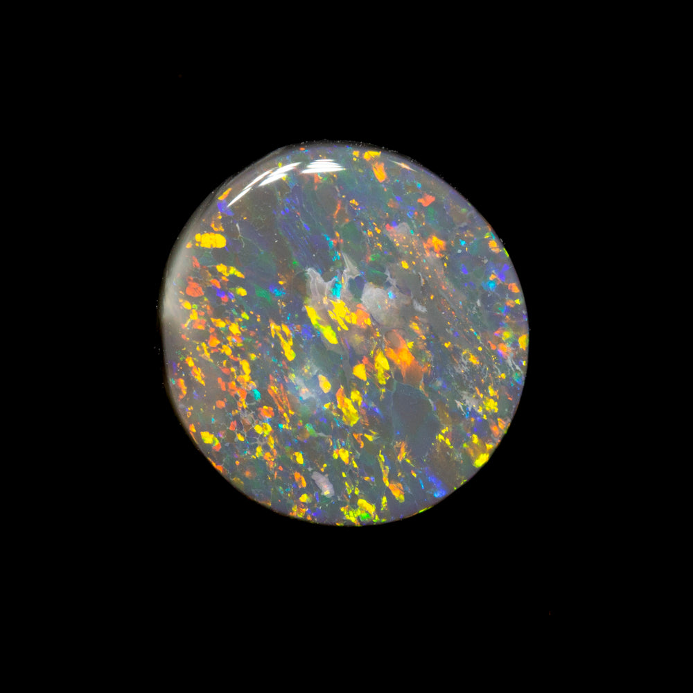 0.91 ct black opal 8.2x7.8x2.3mm