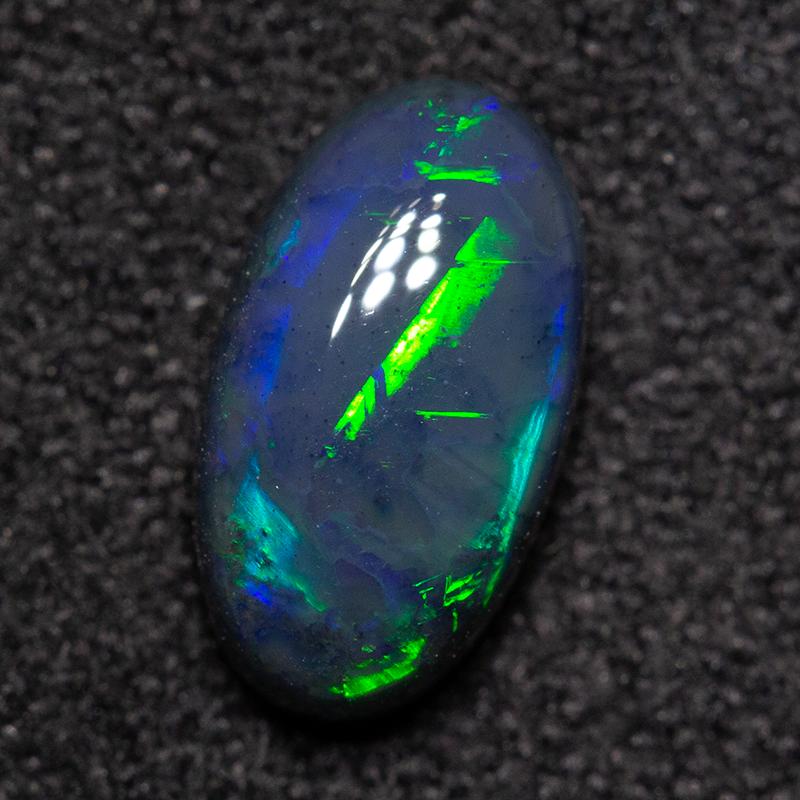0.92 ct black opal 8.6x4.9x3.2mm