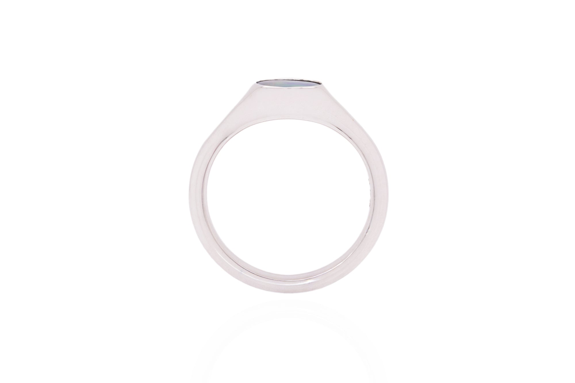Valentina Petite — Sterling Silver 0.96 ct Black Opal Ring