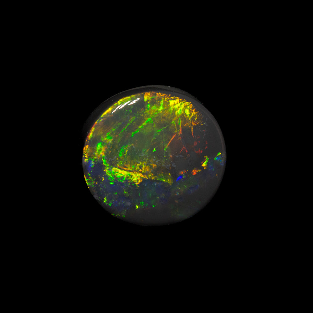 0.96 ct black opal 7.2x6.8x2.7mm