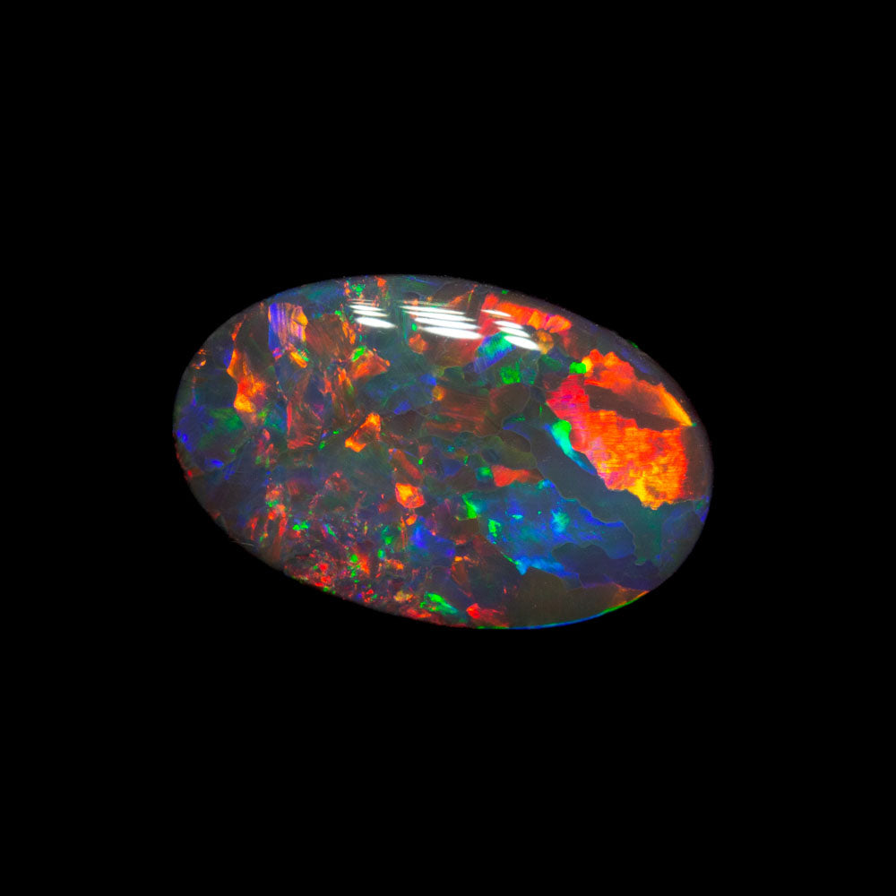 0.96 ct black opal 10.7x6.8x2mm