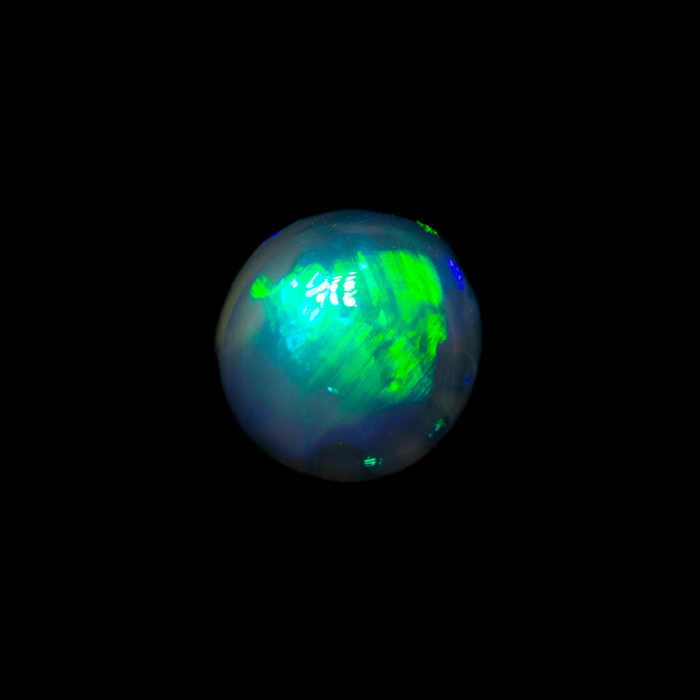 0.96 ct black opal 6.6x6.3x3.8mm