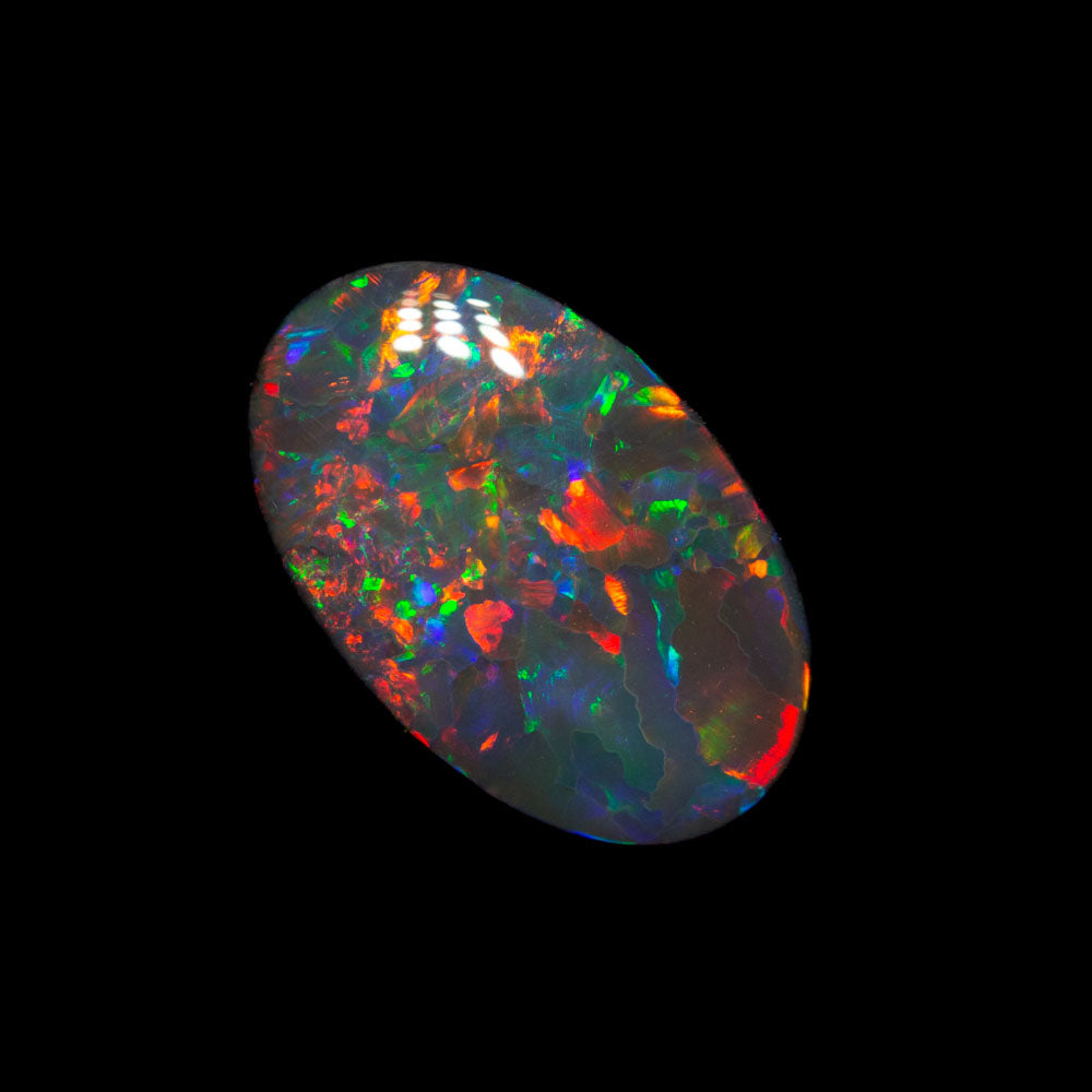 0.96 ct black opal 10.7x6.8x2mm