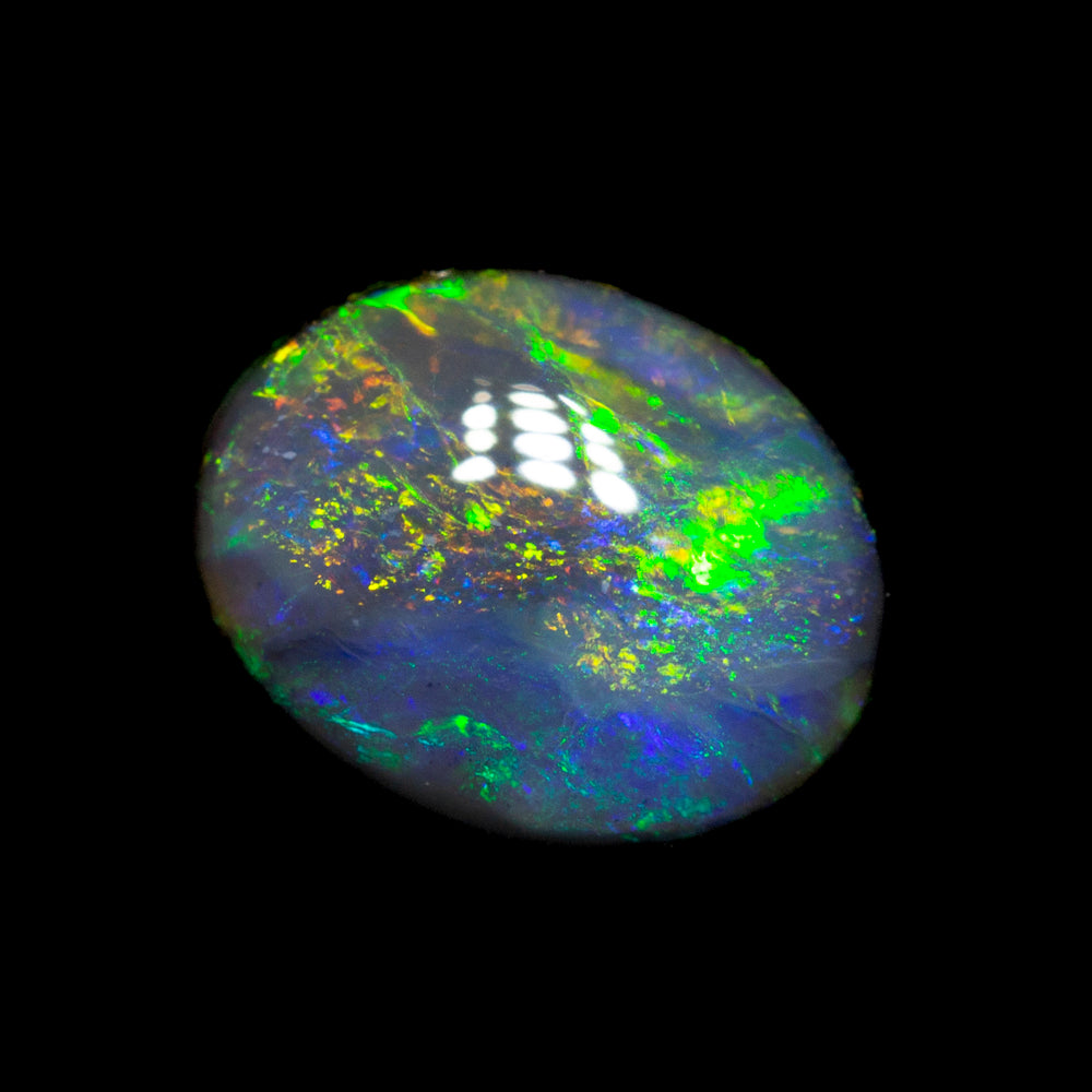 0.97 ct black opal 8.2x6.5x2.8mm