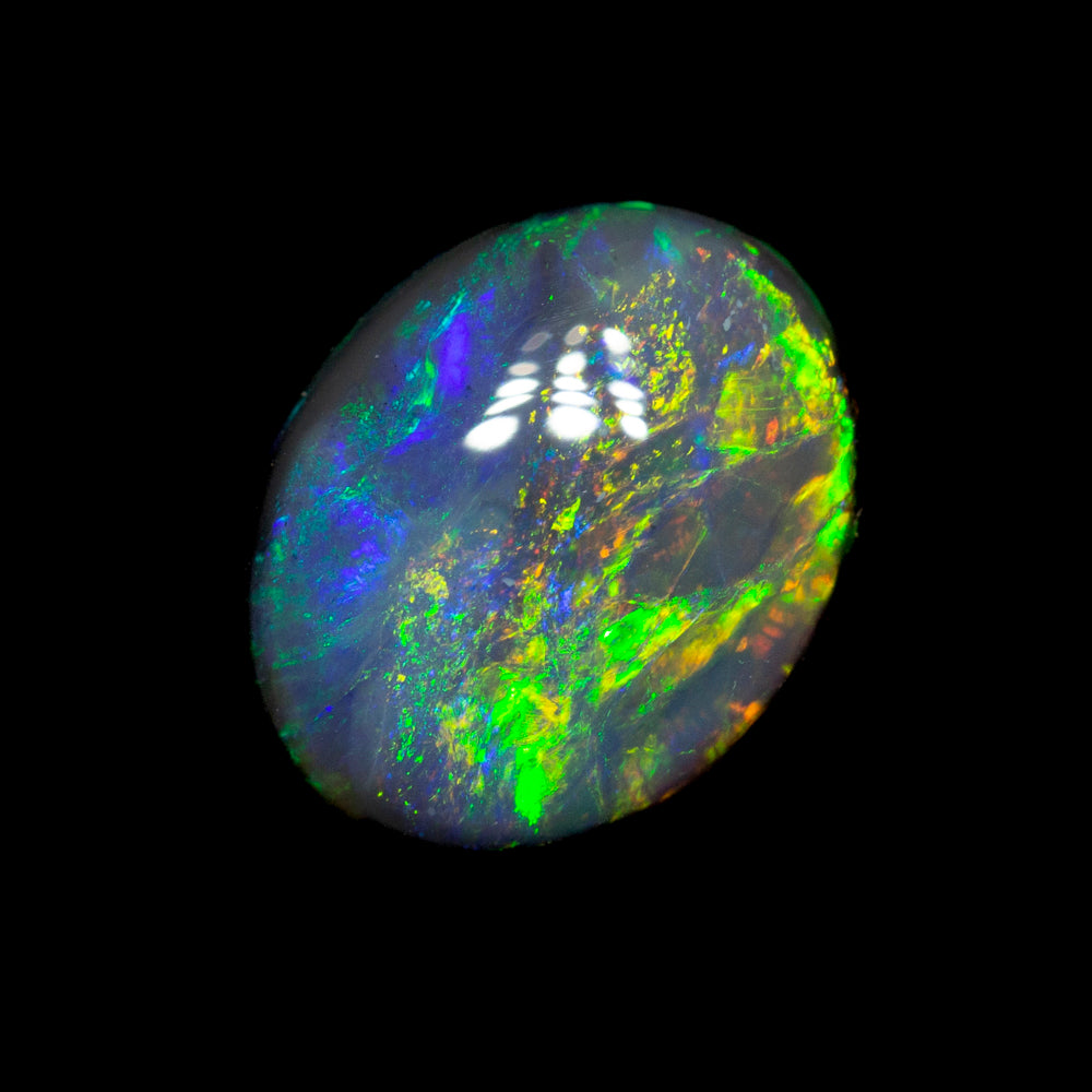 0.97 ct black opal 8.2x6.5x2.8mm