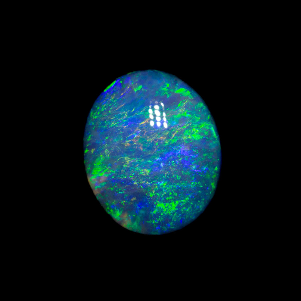 0.98 ct black opal 8x6.7x2.9mm