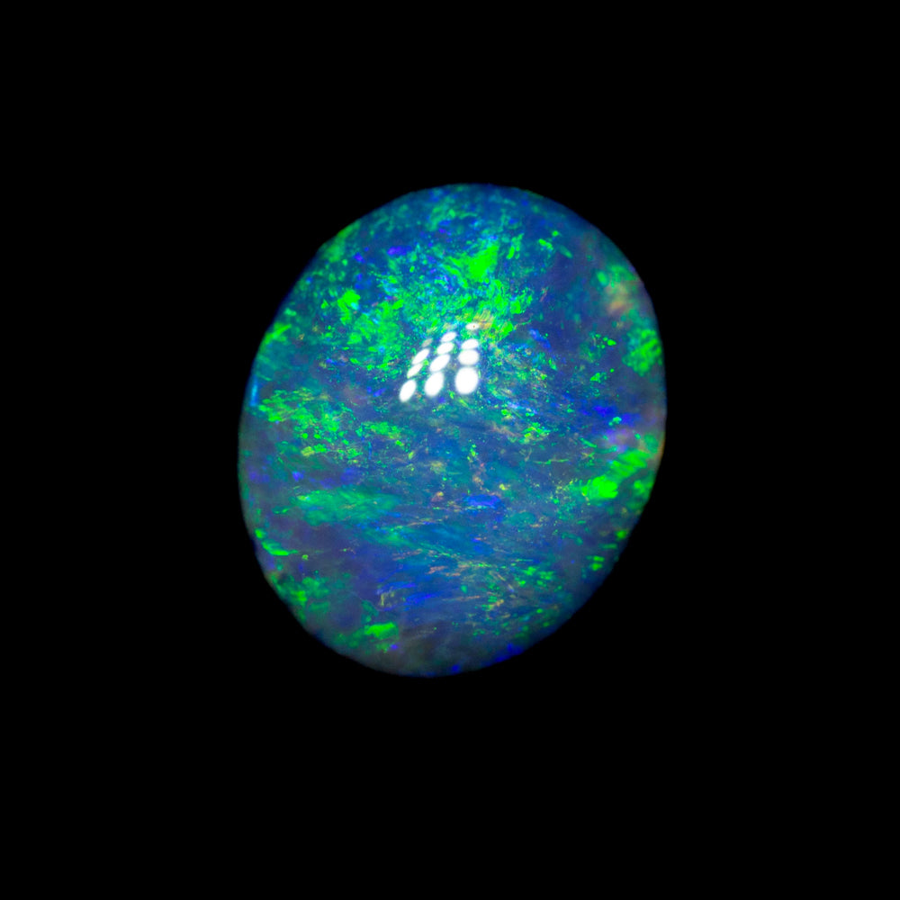0.98 ct black opal 8x6.7x2.9mm