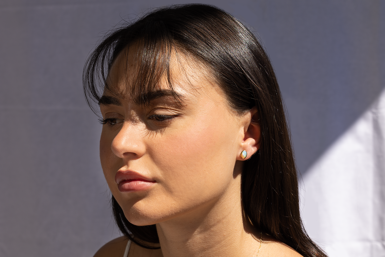 Joie Earrings 18kt Gold with 0.95ct Crystal Opals