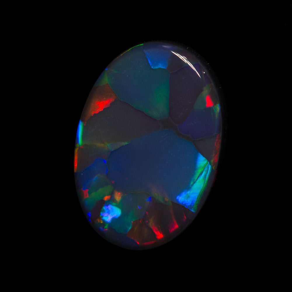 3.72 ct gem black opal 13.8x9.7x3.9mm