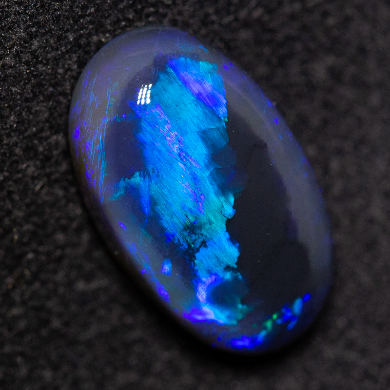 6.01 ct black opal pair 12.5x7.3x5mm