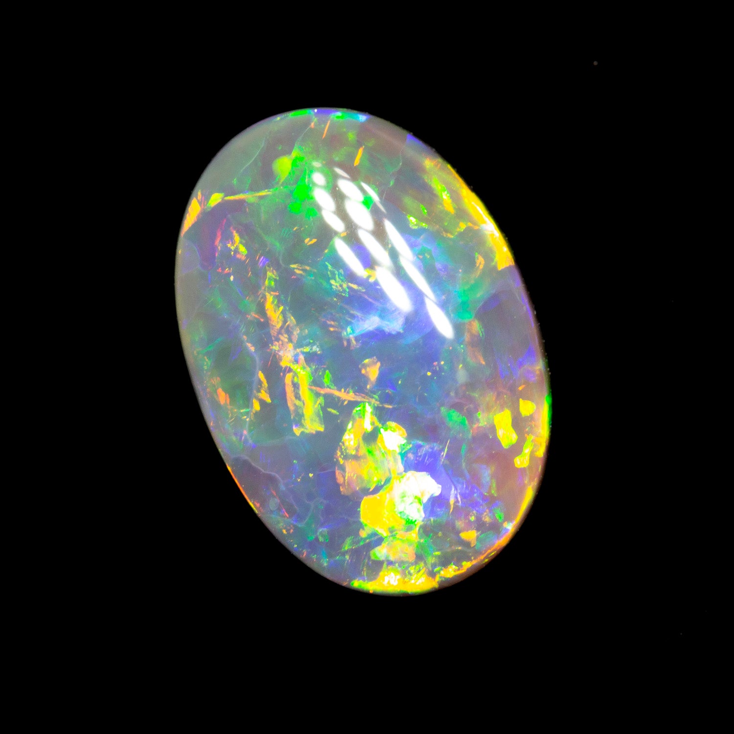 2.28 ct gem black opal 12x8.3x3.5mm
