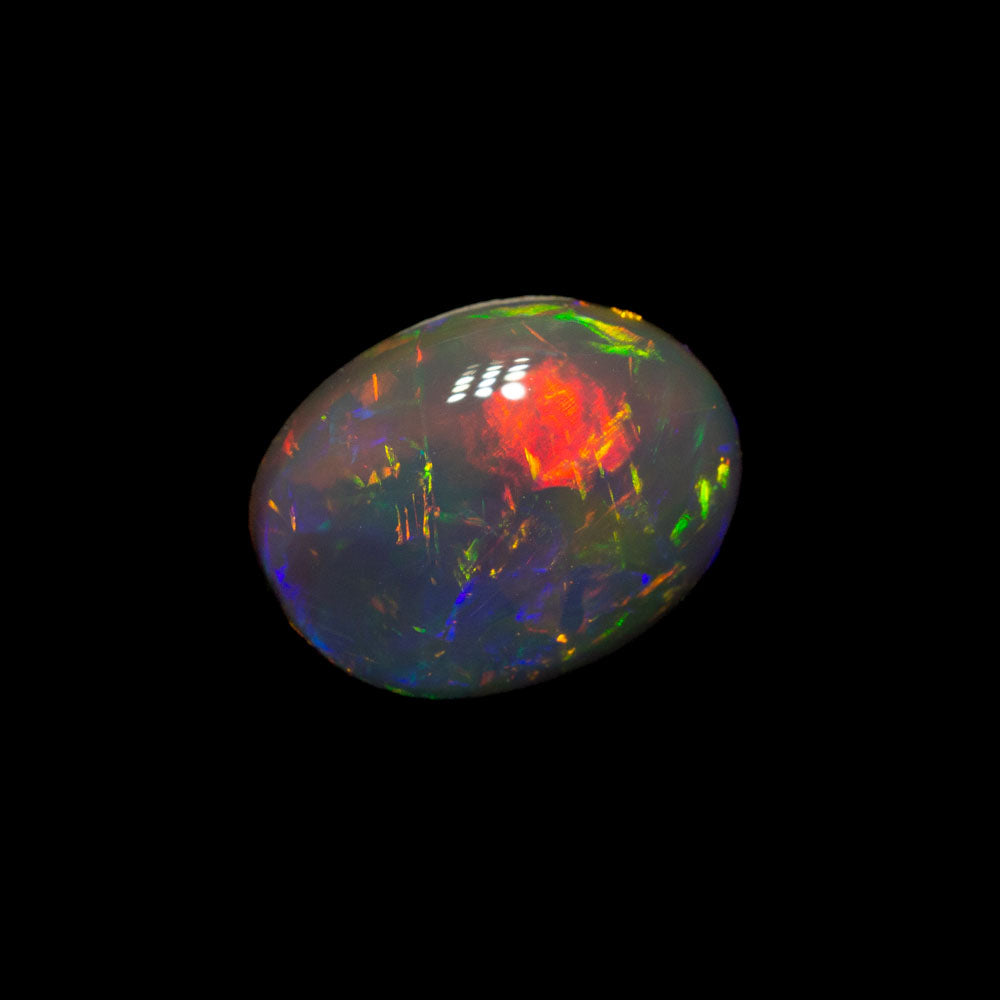 1.01 ct black crystal opal 7.9x6.1x3.3mm