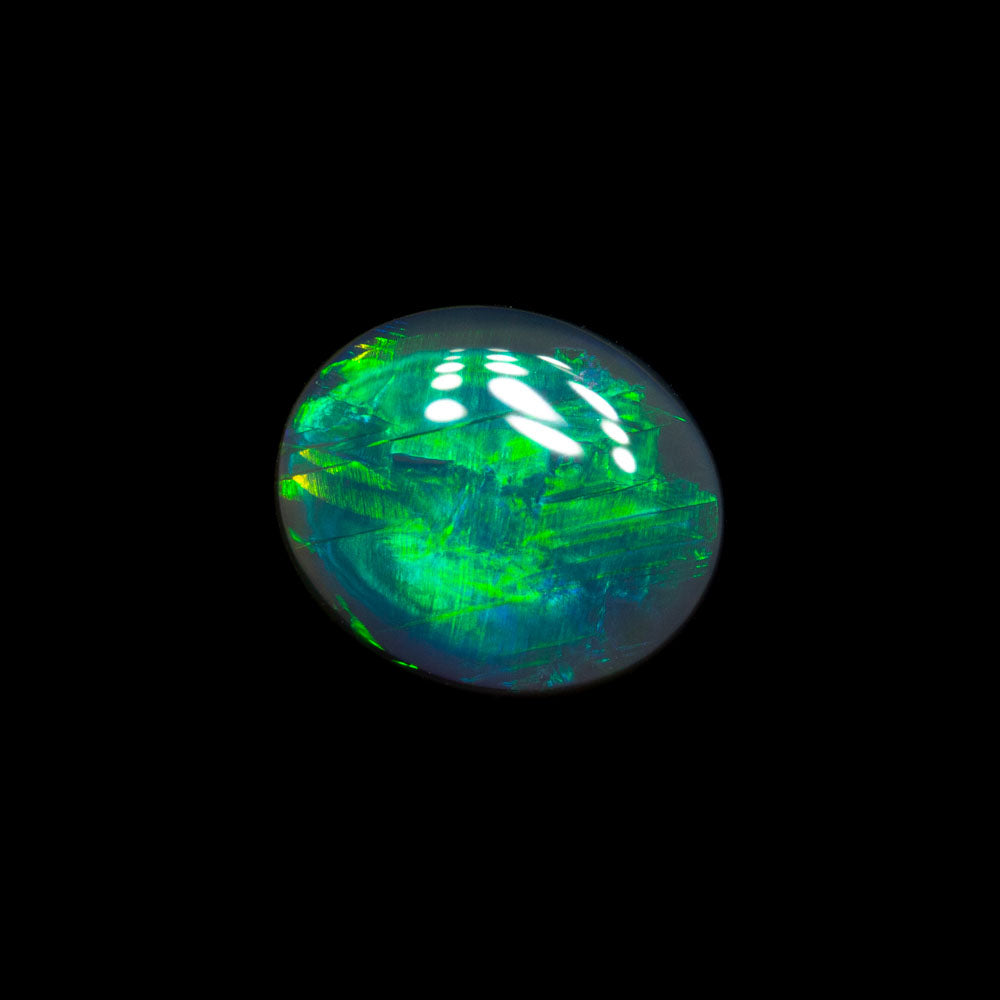 1.01 ct black opal 7.4x6.3x3mm