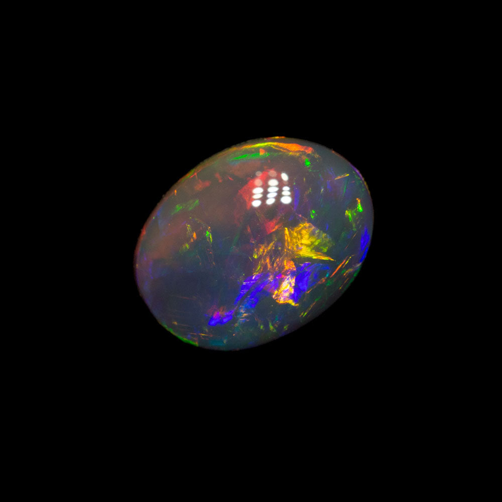1.01 ct black crystal opal 7.9x6.1x3.3mm