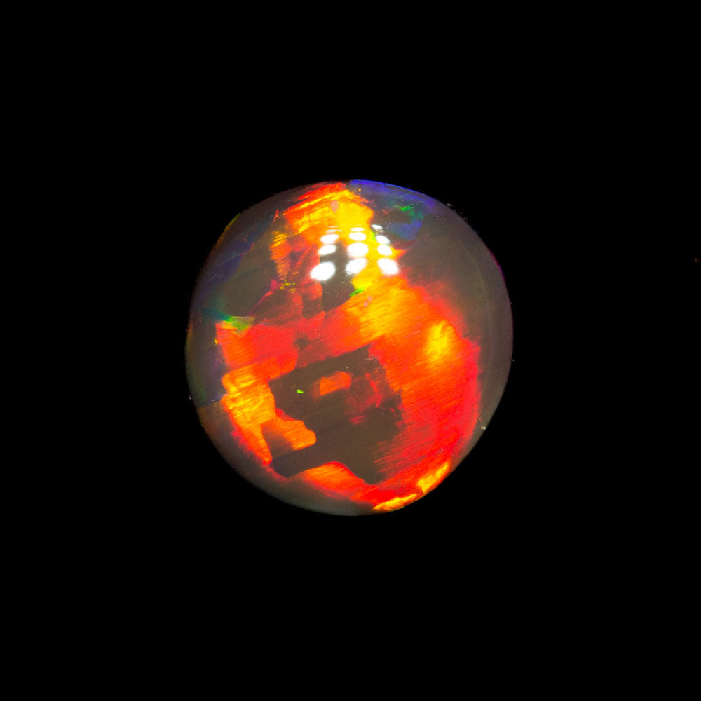 1.02 ct gem black opal 7x6.8x3.1mm