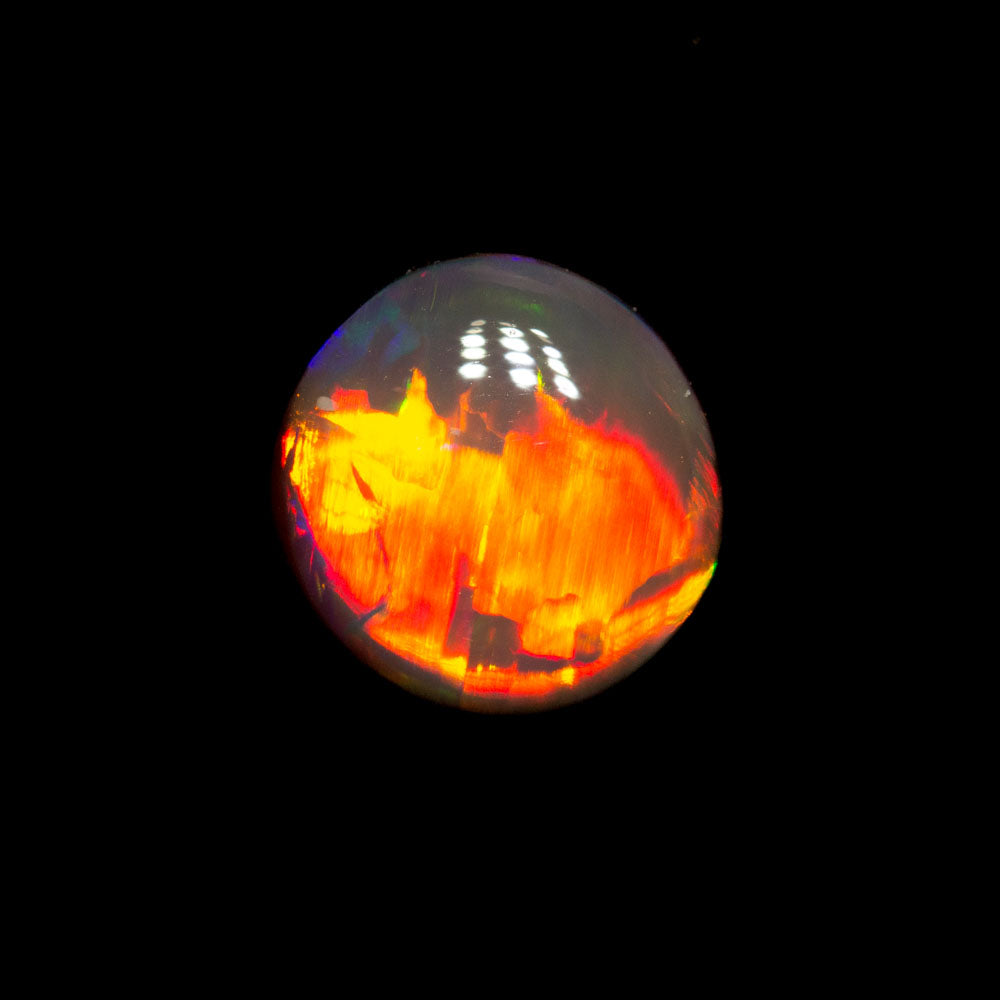 1.02 ct gem black opal 7x6.8x3.1mm