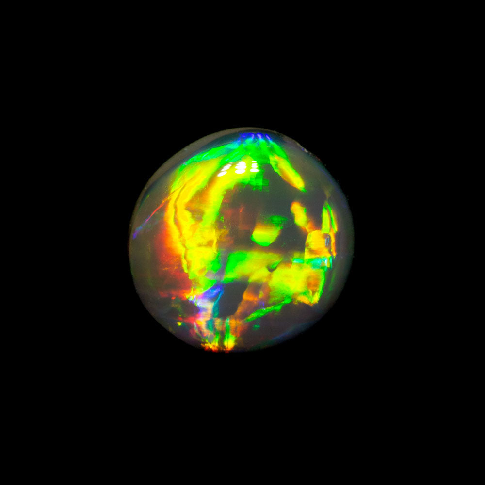 1.02 ct gem black opal 7x6.8x3.1mm
