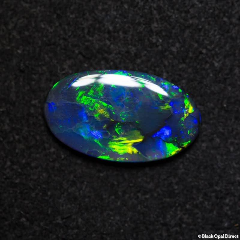 1.03 ct gem black opal 11x6.5x2mm