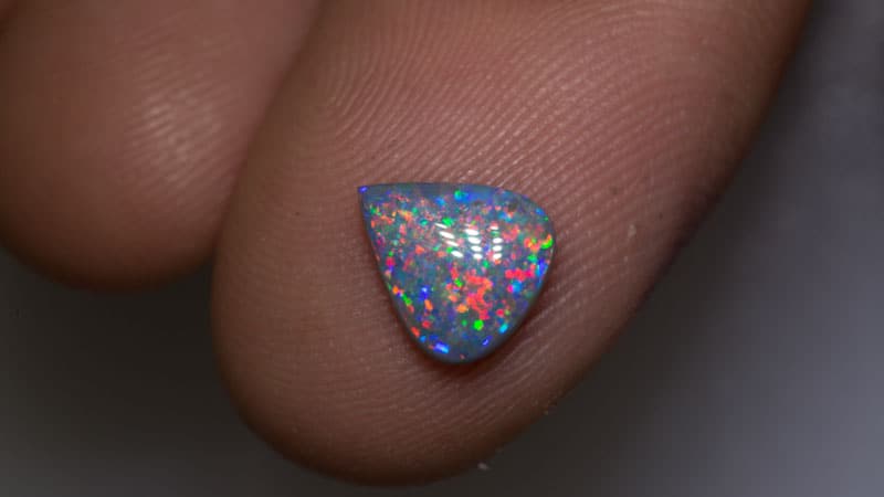 DEPOSIT 1.05 ct gem black opal 9x7.5x2.5mm