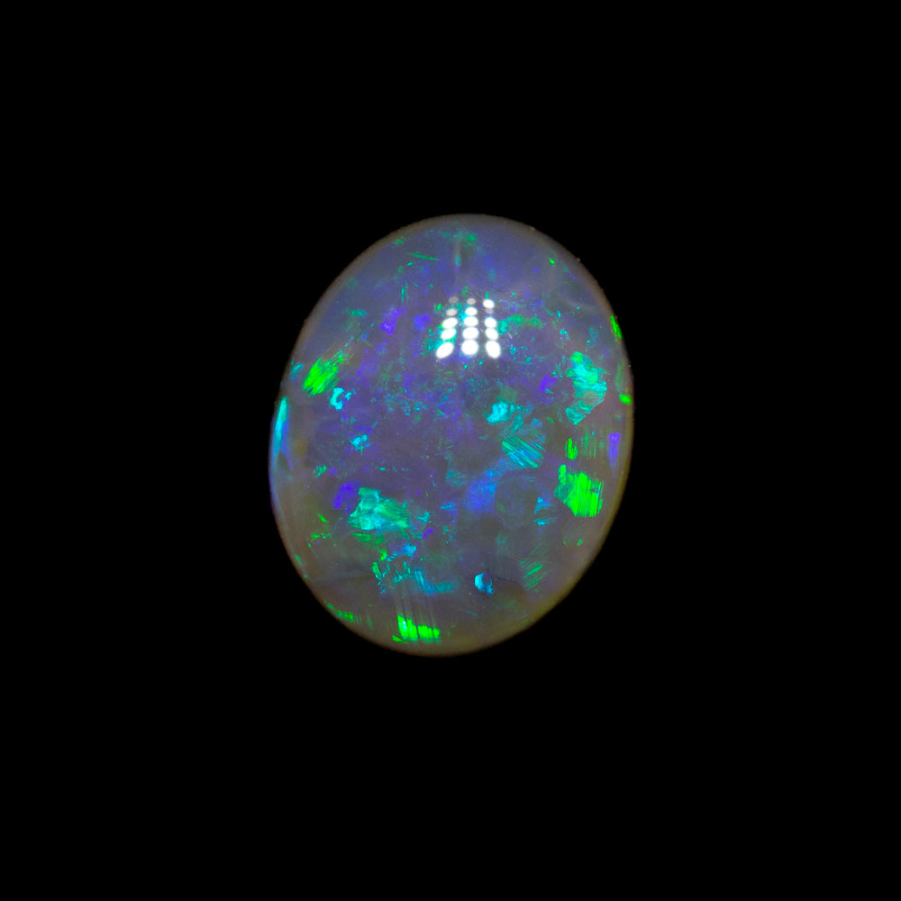 1.07 ct black crystal opal 7.5x6.1x3.6mm