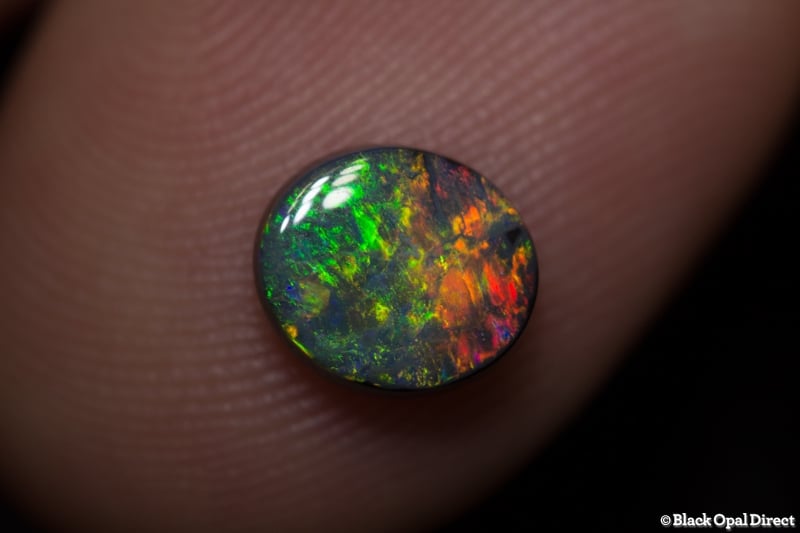 1.07 ct black opal 8x7x3mm For Ettore