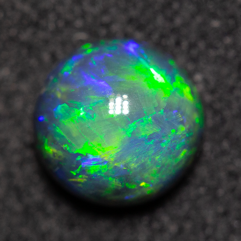 1.10 ct black opal gem 6.5x6.5x4mm