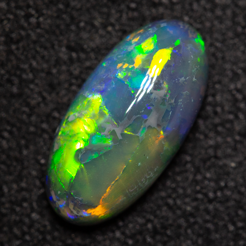 1.10 ct gem black opal 10x5x3.3mm