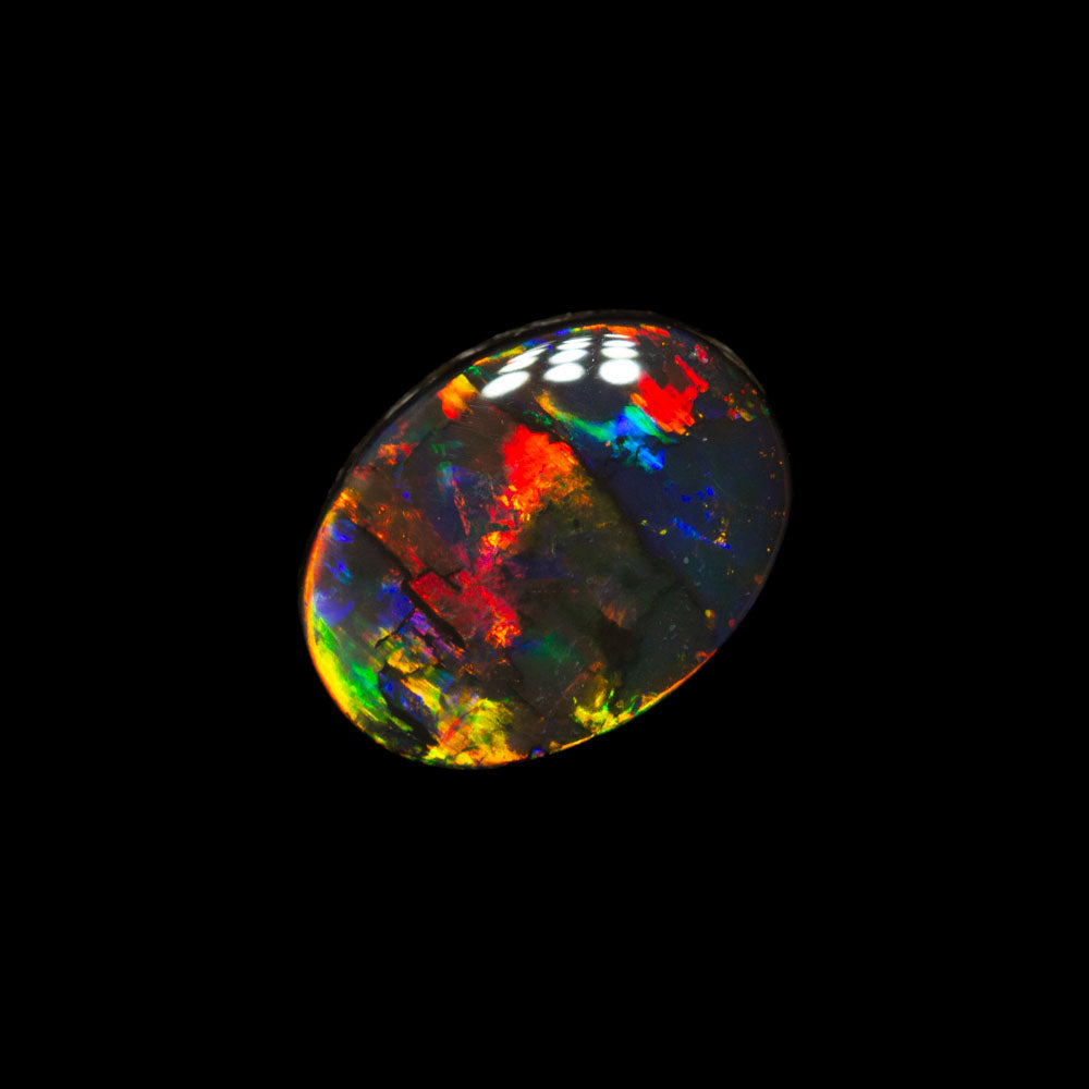 1.12 ct gem black opal 8.7x6.5x3mm